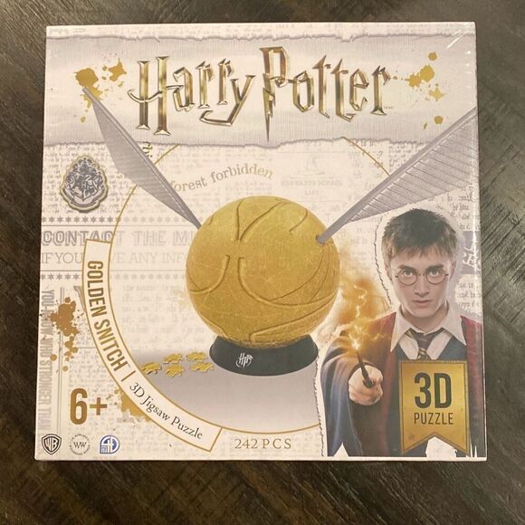Harry Potter Other - Harry Potter Golden Snitch 3D Jigsaw Puzzle 242 Pieces BRAND NEW SEALED